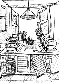 Messy Kitchen